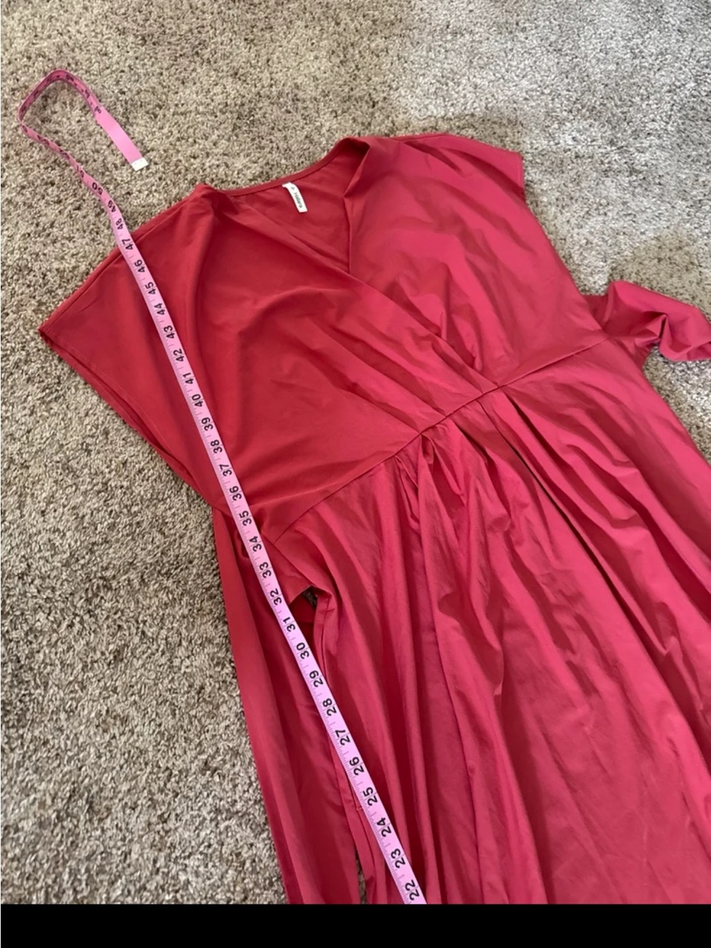 NWT Halara Breezeful V Neck Short Sleeve Pocket Tie Back Quick Dry Midi Dress XL - Picture 11 of 12